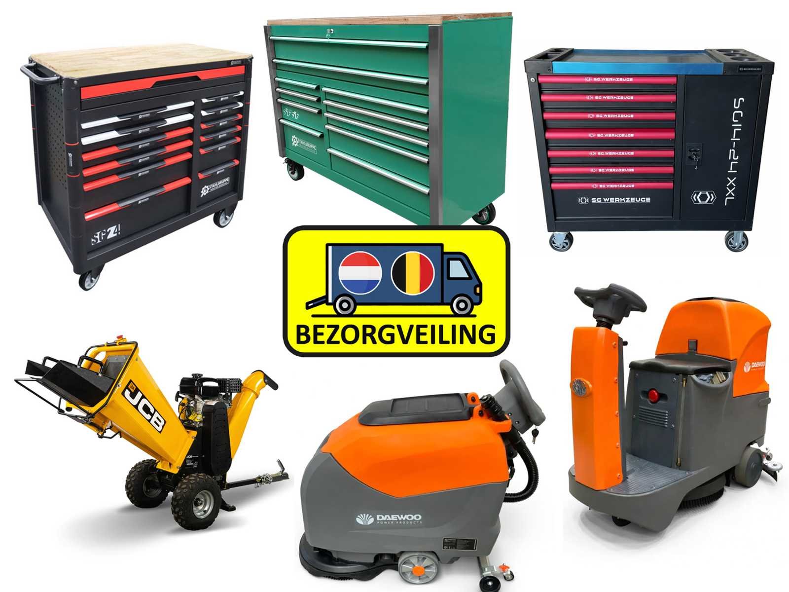 Bezorgveiling machines en gereedschap