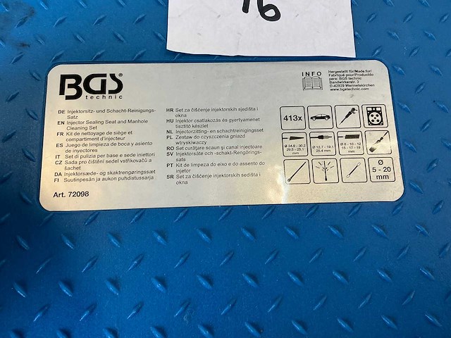 Bgs - 72098 - injectorzitting reinigingsset - afbeelding 4 van  4