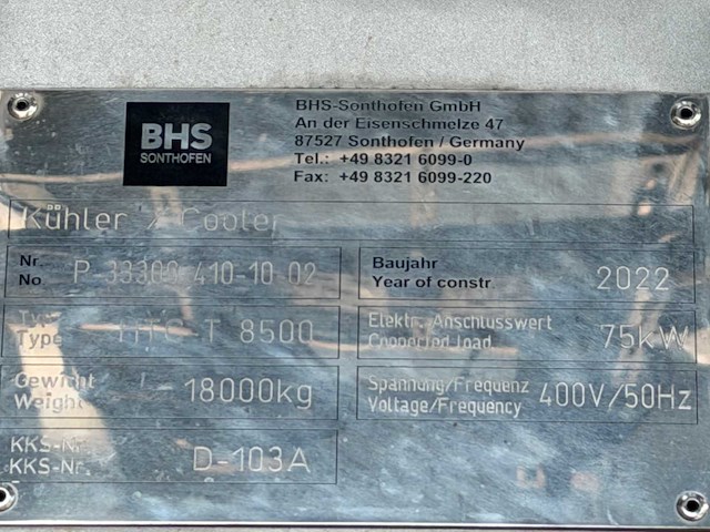 Bhs - htc-t 8500 - cooling unit - 2022 - afbeelding 10 van  18