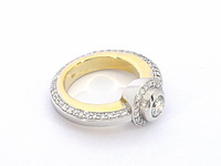 Bi-colour design ring met 100 diamanten - afbeelding 5 van  8