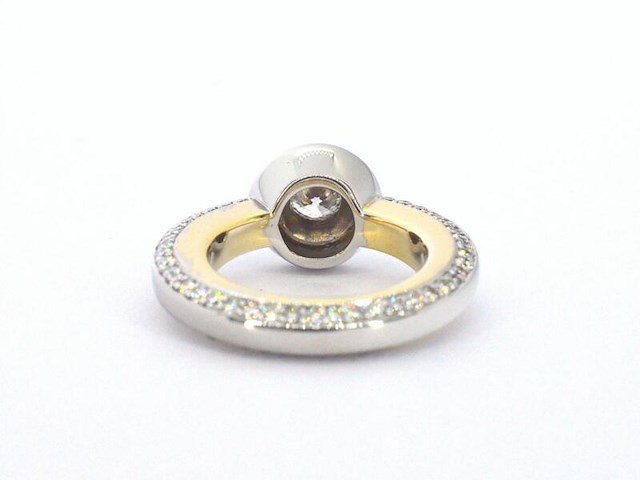 Bi-colour design ring met 100 natuurlijke diamanten - afbeelding 8 van  10
