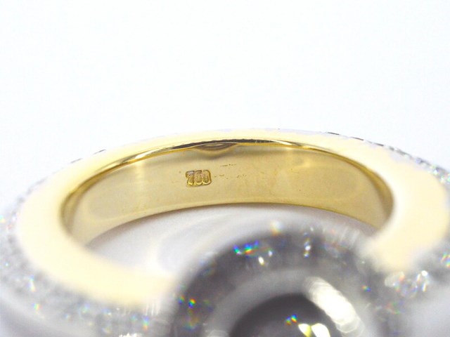 Bi-colour design ring met 100 natuurlijke diamanten - afbeelding 9 van  10