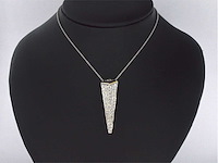 Bi-colour designer hanger met hoge kwaliteit diamant - afbeelding 2 van  9