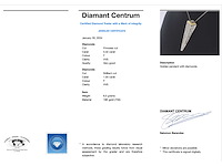 Bi-colour designer hanger met hoge kwaliteit diamant - afbeelding 3 van  9