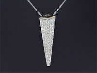 Bi-colour designer hanger met hoge kwaliteit diamant - afbeelding 5 van  9