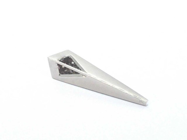 Bi-colour designer hanger met hoge kwaliteit diamant - afbeelding 8 van  9