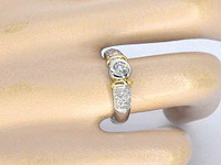 Bi-colour gouden ring met diamanten - afbeelding 2 van  9