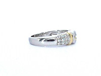 Bi-colour gouden ring met diamanten - afbeelding 4 van  9
