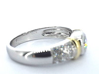 Bi-colour gouden ring met diamanten - afbeelding 7 van  9