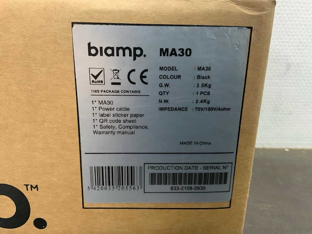 Biamp - ma30 - stereo versterker - afbeelding 7 van  7