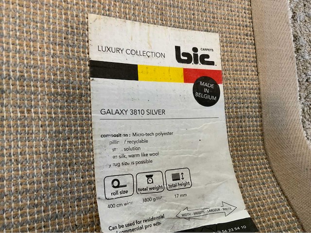 Bic luxury carpet galaxy 3810 silver tapijt - afbeelding 5 van  7