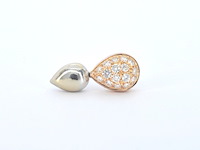 Bicolour oorbellen met diamant - afbeelding 2 van  8