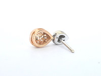Bicolour oorbellen met diamant - afbeelding 5 van  8