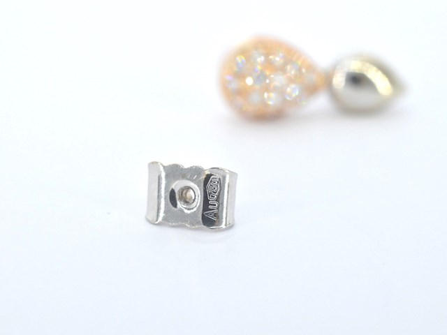 Bicolour oorbellen met diamant - afbeelding 6 van  8