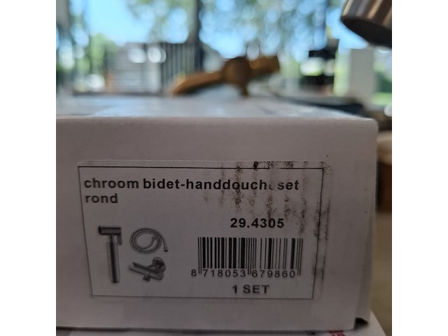 Bidet-handdouche-set, korver, rvs - afbeelding 5 van  5