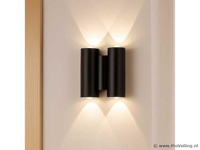 Bidirectioneel led wandlamp sw-47-2 – 4w – ip54 – zwart (x10) - afbeelding 1 van  4
