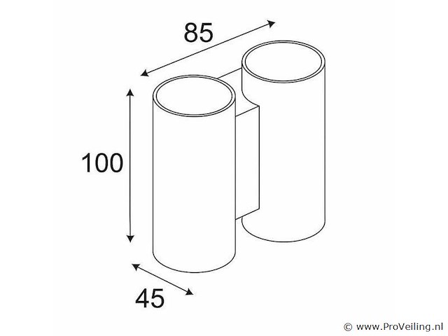 Bidirectioneel led wandlamp sw-47-2 – 4w – ip54 – zwart (x10) - afbeelding 3 van  4