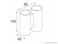 Bidirectioneel led wandlamp sw-47-2 – 4w – ip54 – zwart (x10) - afbeelding 3 van  4