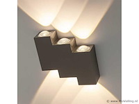 Bidirectionele led wandlamp sw-45-3 – 6w – ip54 – zwart (x8) - afbeelding 1 van  3