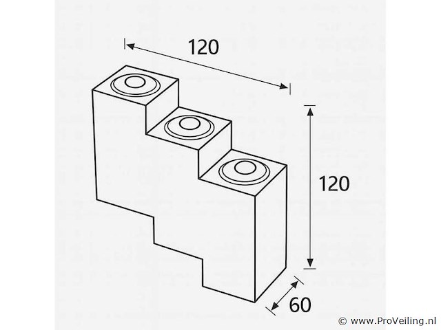Bidirectionele led wandlamp sw-45-3 – 6w – ip54 – zwart (x8) - afbeelding 3 van  3
