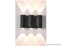Bidirectionele led wandlamp sw-47-3 _ 6w _ ip54 _ zwart (4x) - afbeelding 3 van  3