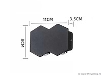 Bidirectionele led wandlamp sw-51-2 – 4w – ip54 – zwart (x4) - afbeelding 4 van  4