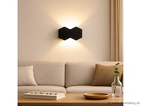 Bidirectionele led wandlamp sw-51-2 – 4w – ip54 – zwart (x5) - afbeelding 1 van  4