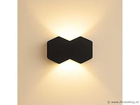 Bidirectionele led wandlamp sw-51-2 – 4w – ip54 – zwart (x5) - afbeelding 2 van  4