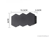 Bidirectionele led wandlamp sw-51-3 – 6w – ip54 – zwart (x4) - afbeelding 3 van  4
