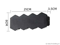 Bidirectionele led wandlamp sw-51-4 – 8w – ip54 – zwart (x8) - afbeelding 4 van  5