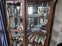 Biedermeier mahoniehouten 2-deurs vitrinekast, antiek - afbeelding 1 van  2