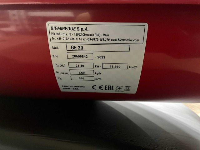 Biemmedue ge 20 diesel heater - afbeelding 4 van  4