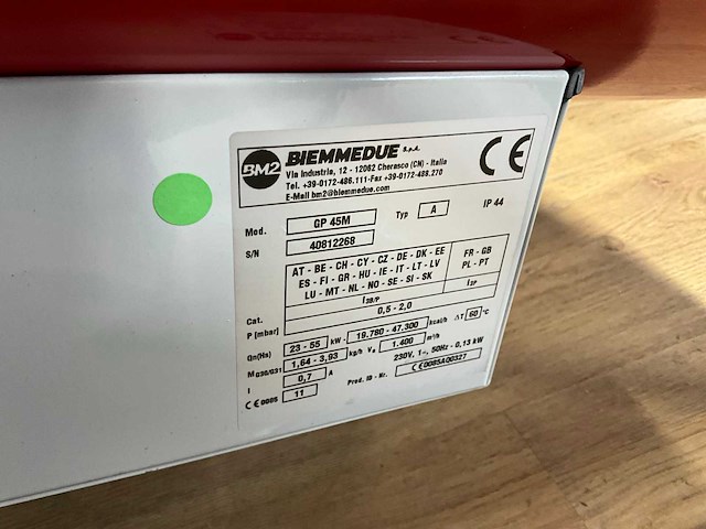 Biemmedue gp 45m gasheater - afbeelding 6 van  6