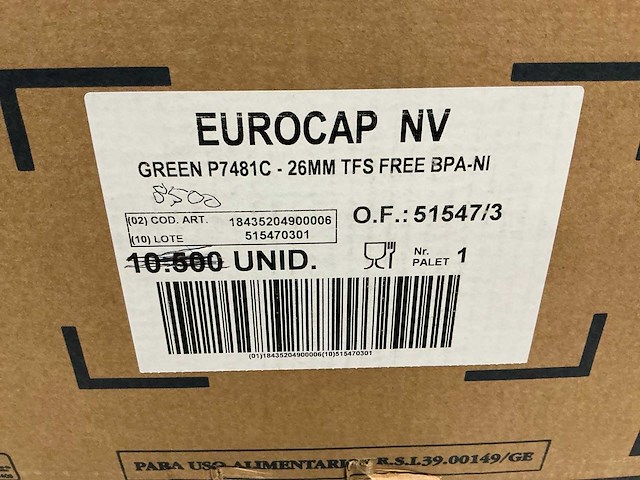 Bier dop green 26mm (8500x) - afbeelding 4 van  4