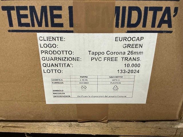 Bier dop groen 26mm (30000x) - afbeelding 2 van  3