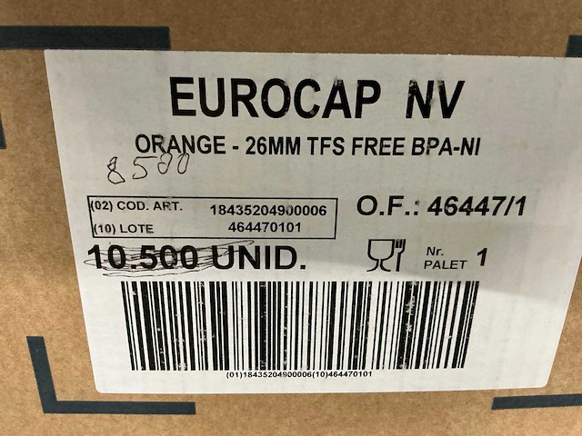 Bier dop orange 26mm (8500x) - afbeelding 4 van  5