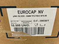 Bier dop pink/silver 26mm (10500x) - afbeelding 4 van  5