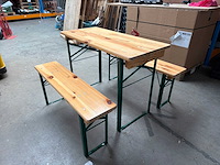 Bier tafel met bankjes (78x110x50) - afbeelding 2 van  4