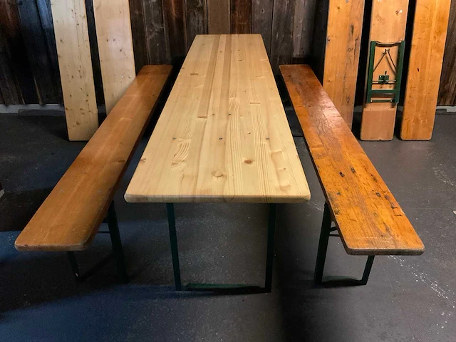 Bierbanken (7x) + biertafel - afbeelding 2 van  8