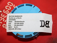 Bierfust 20 liter dutch bargain dubbel bok. tht 25-8-27. - afbeelding 2 van  2