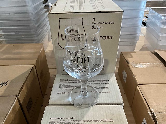 Bierglas "brasserie le fort" (14x) - afbeelding 1 van  1