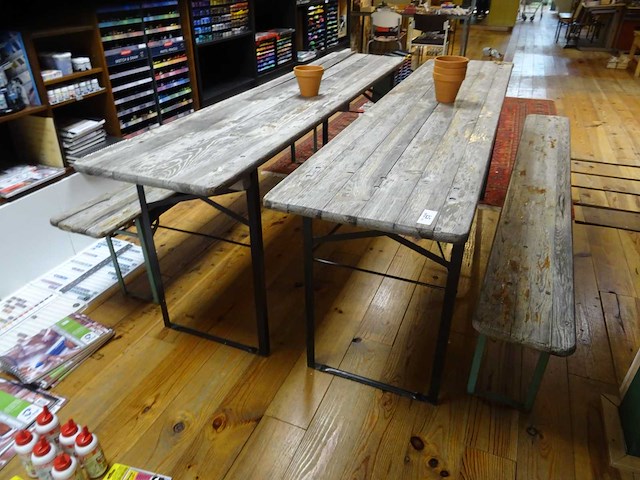 Biertafel en bierbank (4x) - afbeelding 1 van  3