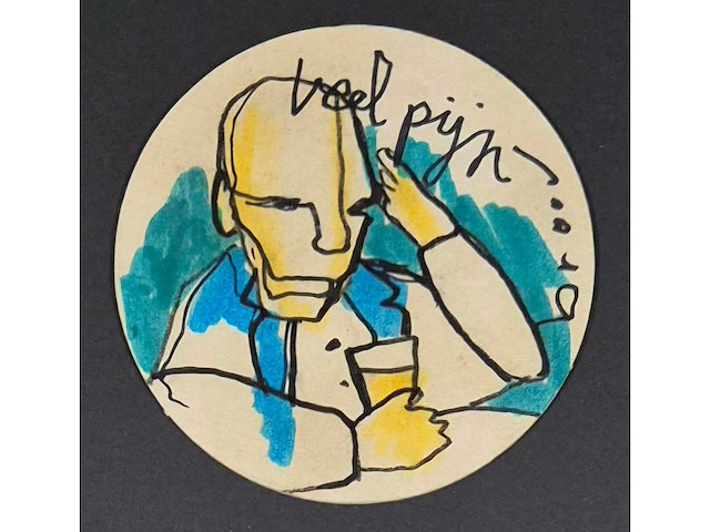 Bierviltje herman brood ‘veel pijn’ - afbeelding 1 van  3