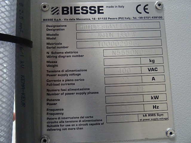 Biesse - 2019 - akron 1330a - kantaanlijmmachine - afbeelding 4 van  17