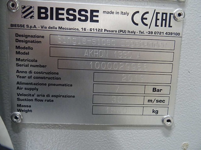 Biesse - 2019 - akron 1330a - kantaanlijmmachine - afbeelding 5 van  17