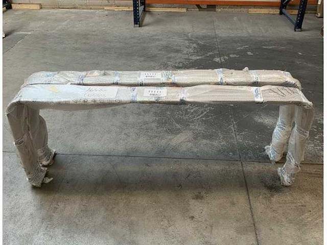 Biinox double stainless steel fixed table support - 06533s - afbeelding 1 van  4