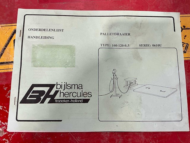 Bijlsma hercules 160-120-0,5 palletdraaier - afbeelding 9 van  11