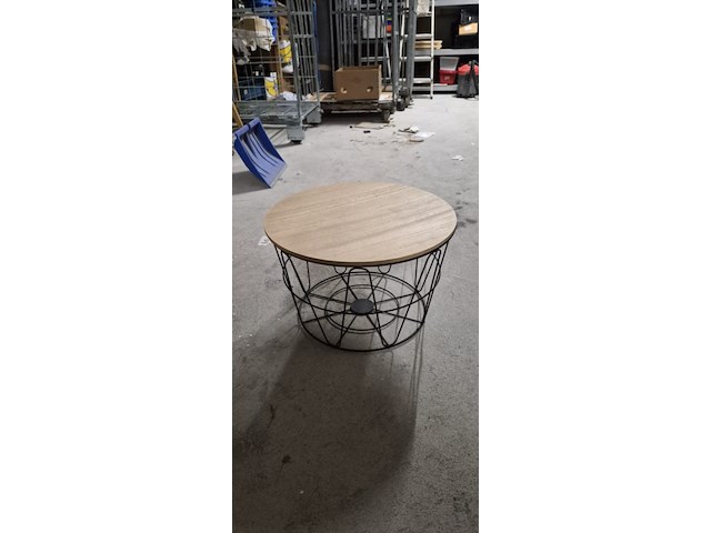Bijzet tafeltje met afneembaar blad hoog 30 cm doorsnee 60 cm aantal 1 stuks. - afbeelding 4 van  5