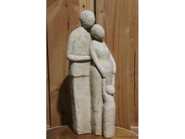 Bijzettafel - ø 45cm x 46cm (h) incl. beeld - 18x46cm - afbeelding 2 van  4