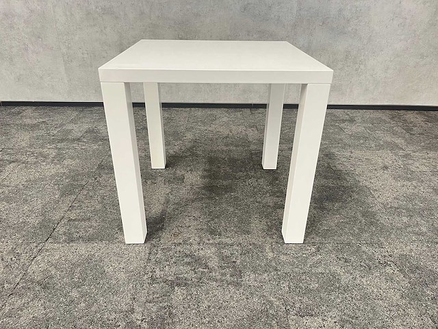 Bijzettafel 80x80 wit hoogglans - afbeelding 1 van  6